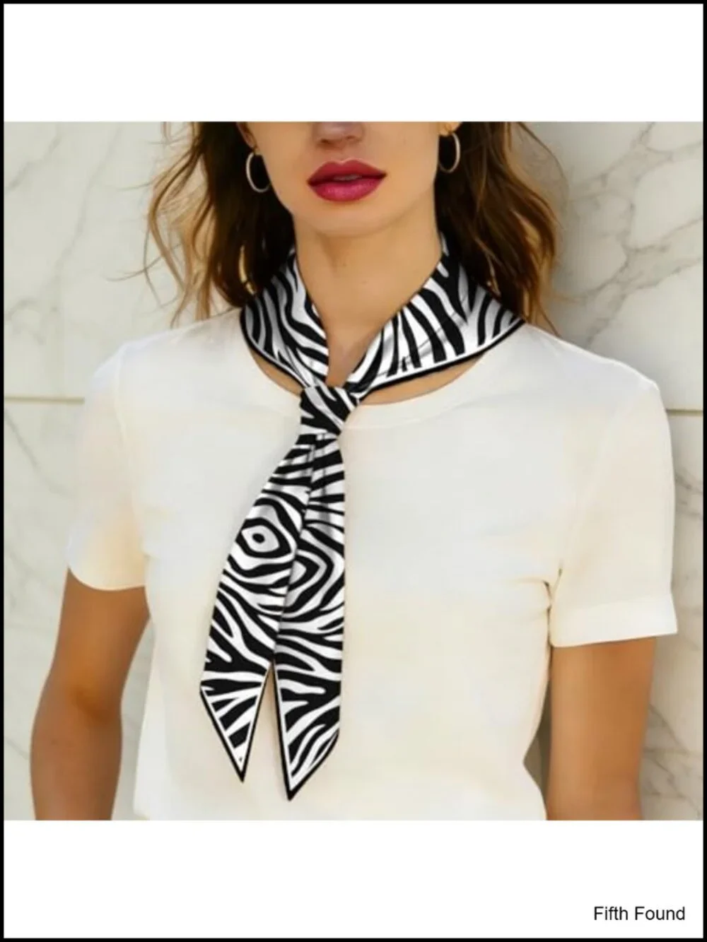 Satin Silk Feeling Long Scarf for Hair Neck Handbag Decoration Women Girls